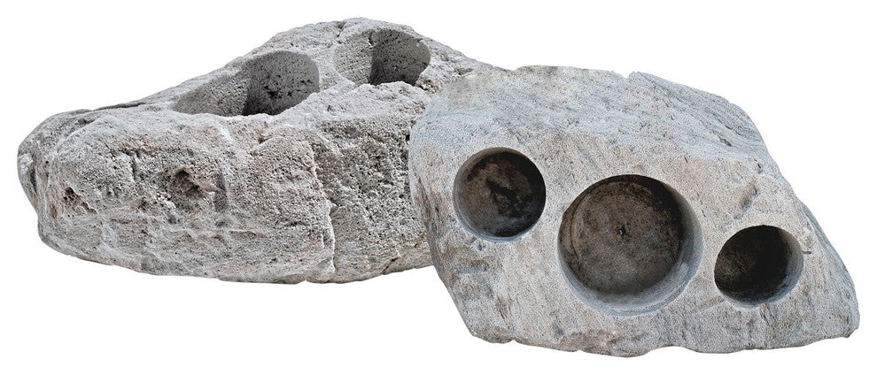 Sierra Artisan Three Hole Planter, Silver Gray