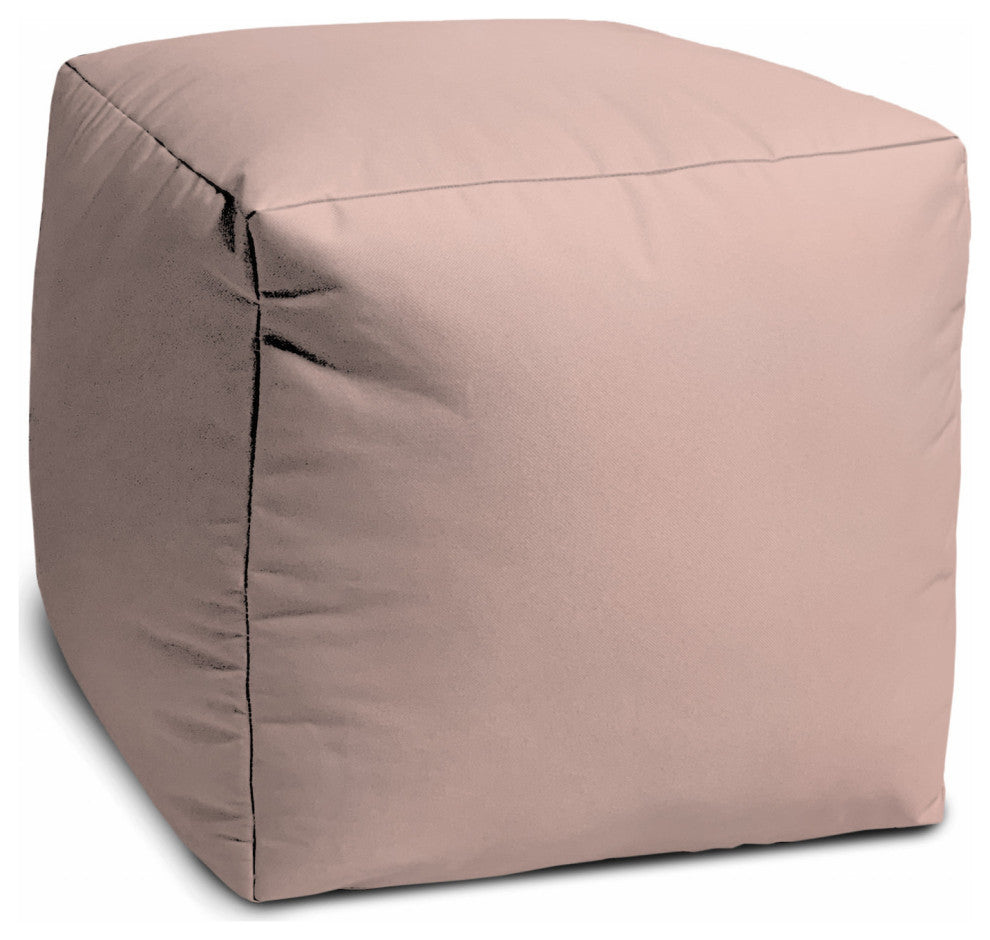 17  Cool Pale Pink Blush Solid Color Indoor Outdoor Pouf Ottoman