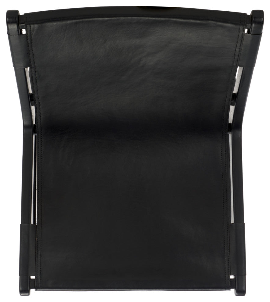 Safavieh Couture Alanarose Leather Accent Chair, Black