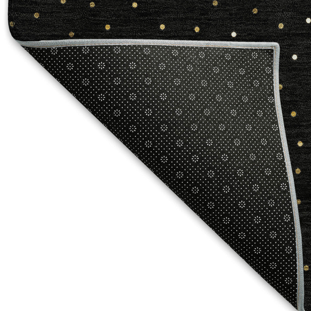 Addison Premium Washable Mayfield AMF222 Black 2'3" x 7'6" Runner Rug