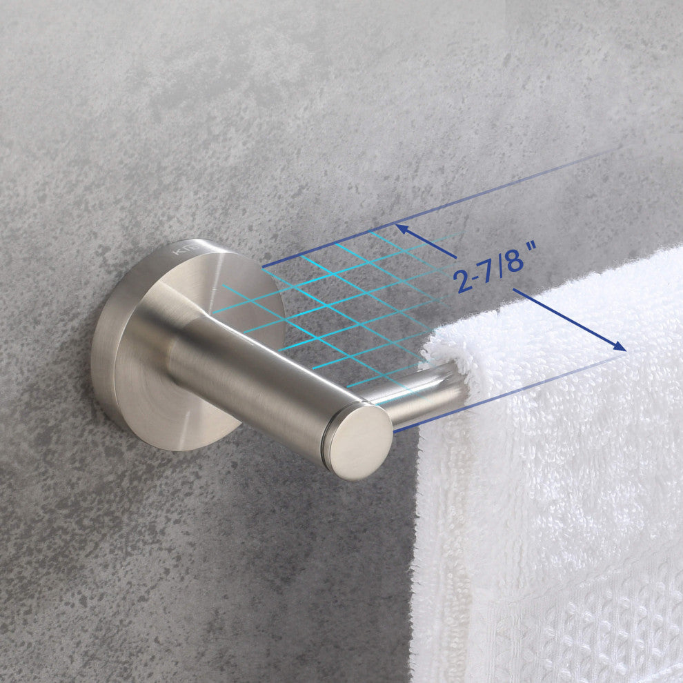 Circular Bathroom 18" Towel Bar, Brushed Nickel