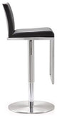Amalfi Black Stainless Steel Adjustable Barstool - Black