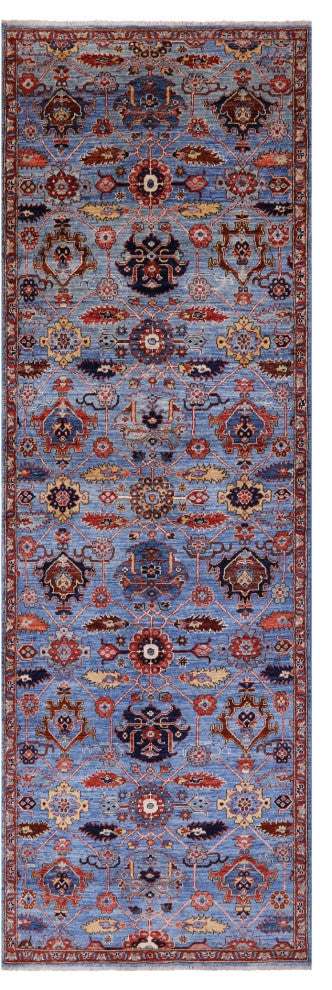 3' 10" X 11' 10" Persian Fine Serapi Handmade Runner Rug - Q12902