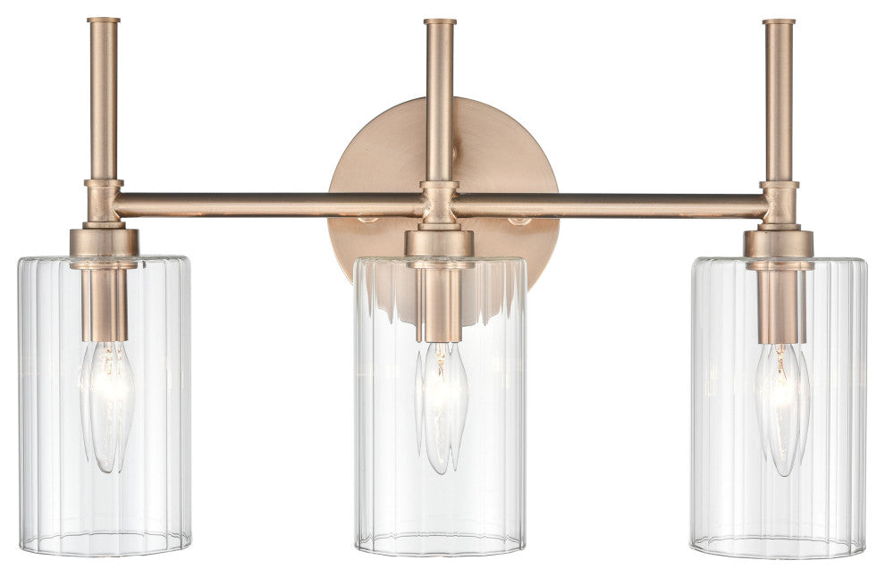 3 Light 19" Modern Gold Bathroom Vanity Light