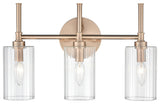 3 Light 19" Modern Gold Bathroom Vanity Light