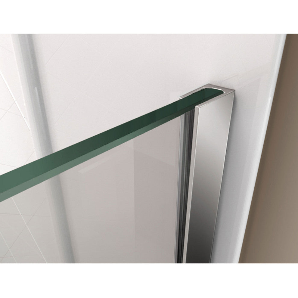 DreamLine Prism Plus 40x74 3/4 Neo-Angle Shower Enclosure Chrome, Biscuit Base