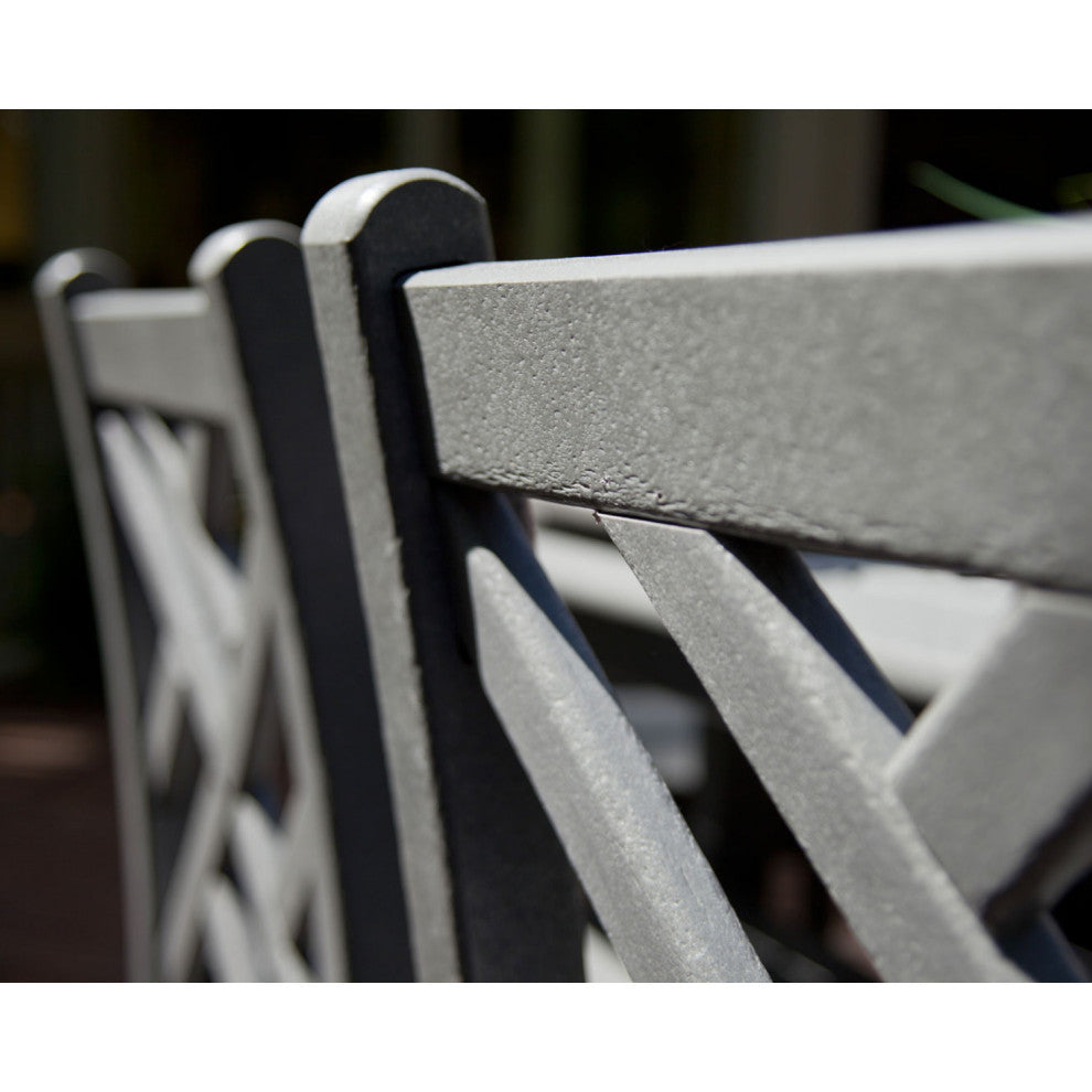 Polywood Chippendale Bar Side Chair, White