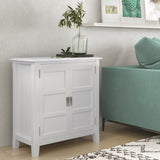 Burlington Solid Wood Low Storage Cabinet, White