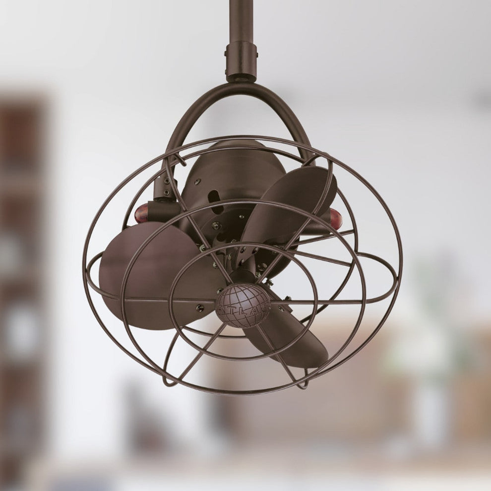 Diane Oscillating Directional Ceiling Fan, Textured Bronze