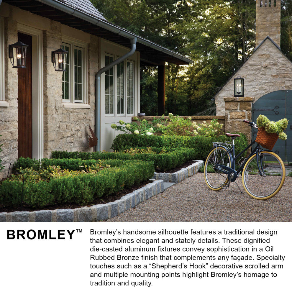 Hinkley Bromley Medium Wall Mount Lantern, Museum Black