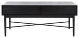 Safavieh Pierre 2 Drawer Coffee Table, Black