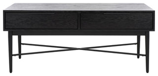 Safavieh Pierre 2 Drawer Coffee Table, Black