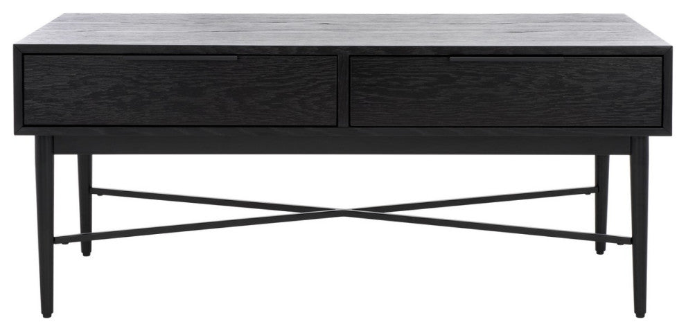 Safavieh Pierre 2 Drawer Coffee Table, Black