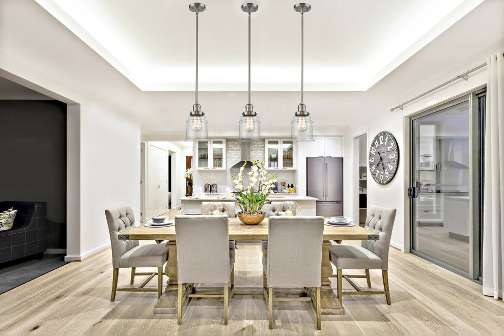 Canton 1-Light Dimmable LED Pendant, Brushed Satin Nickel, Glass: Clear