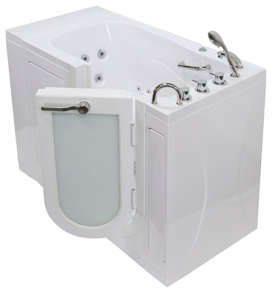Ella Monaco 32"x52" Acrylic Walk-In-Bathtub, Outswing Door, 2 Piece Faucet