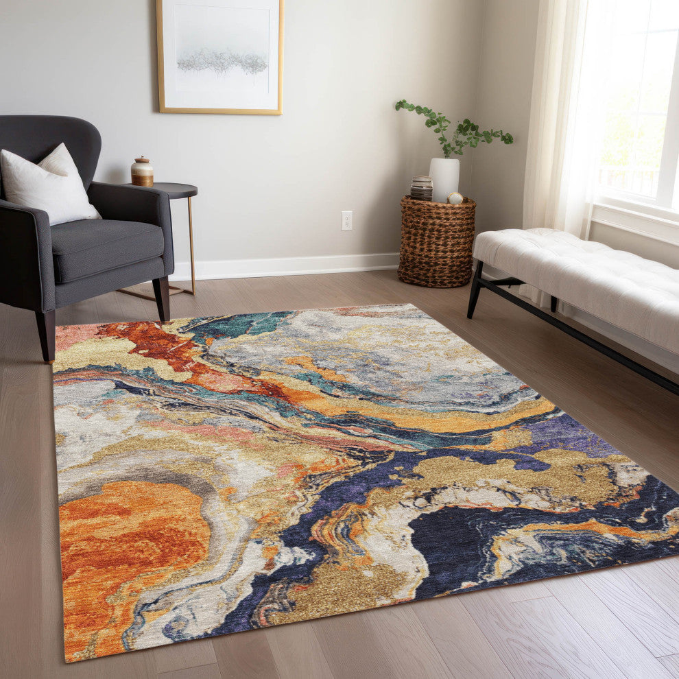 Machine Washable Indoor/Outdoor Chantille ACN1908 Linen 2'6" x 3'10" Rug