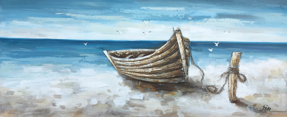 "Paradise" Hand Painted Canvas Art, 55"x27.5"