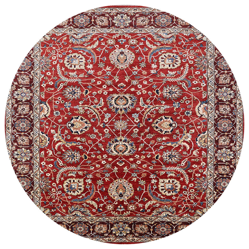 Ahgly Company Indoor Round Mid-Century Modern Area Rugs, 4' Round