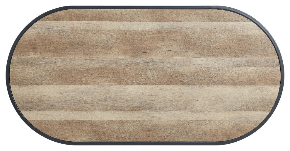 Lv00751, Coffee Table, Oak and Sandy Black Finish, Brantley