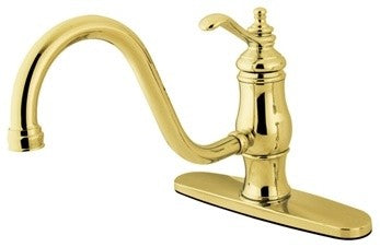 Kingston Brass Single-Handle Kitchen Faucet, Polished Brass