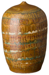 Tall Cocoon Vase, Nutshell Brown 11.5X17.5"H