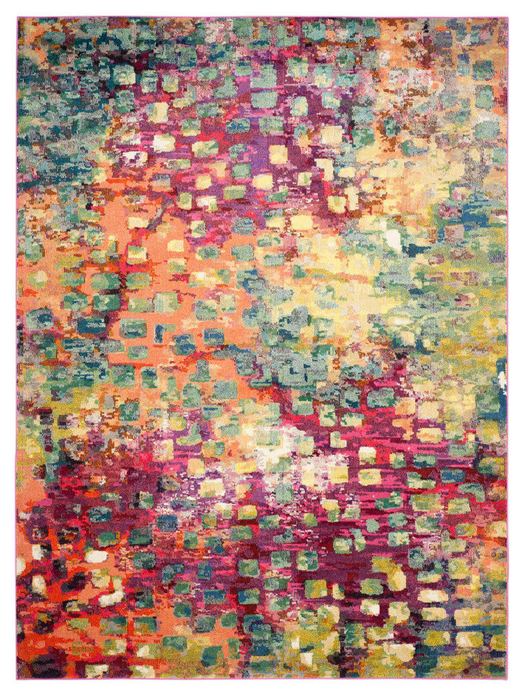 Safavieh Monaco Mnc225D Pink, Multi Area Rug, 10'x14'