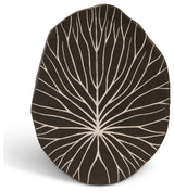 Rivulet Wall Tile, Chamcha Wood, Silver Leaf on Black