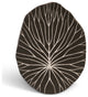 Rivulet Wall Tile, Chamcha Wood, Silver Leaf on Black