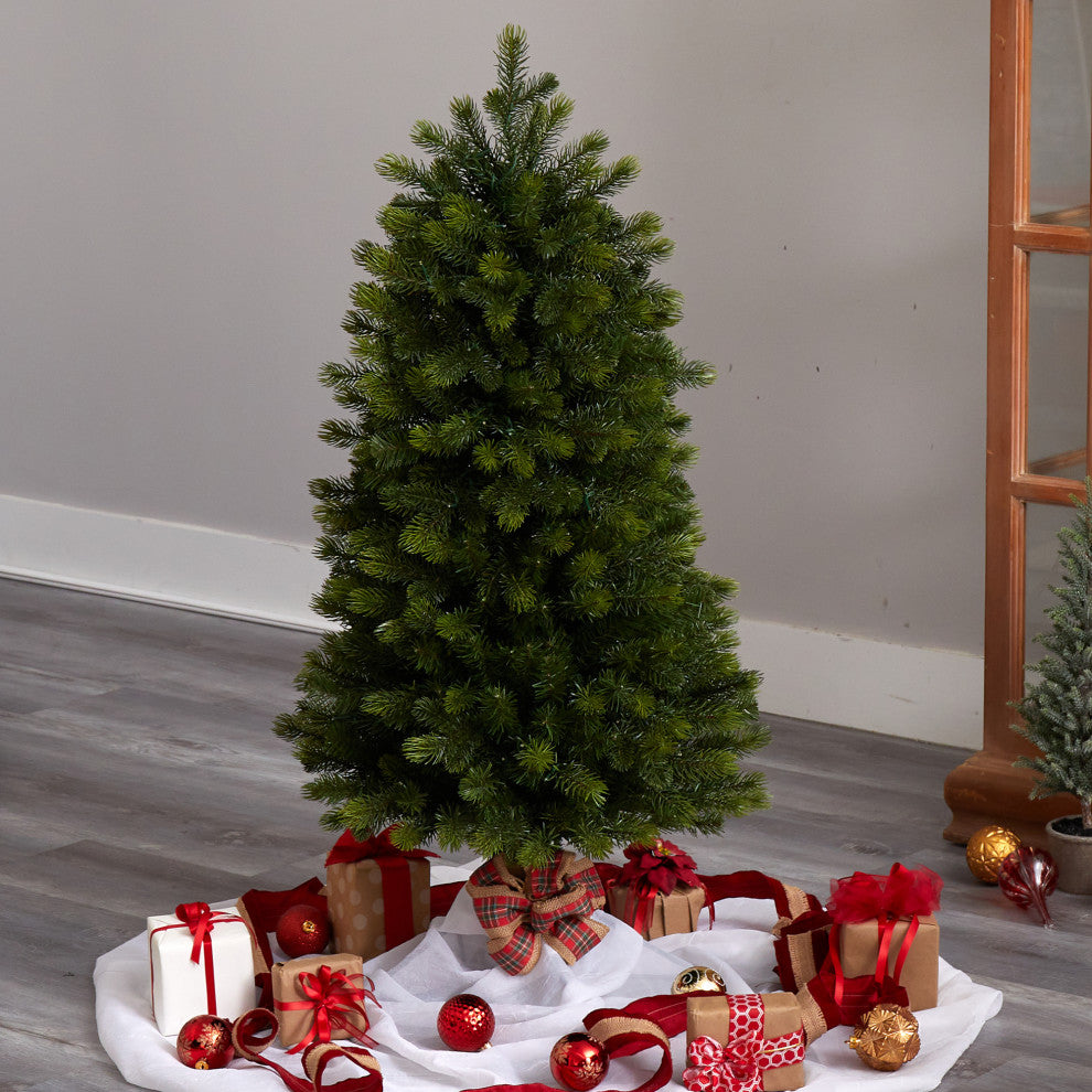 Nearly Natural T3286 4 Slim Colorado Mountain Spruce Artificial Christmas Tree