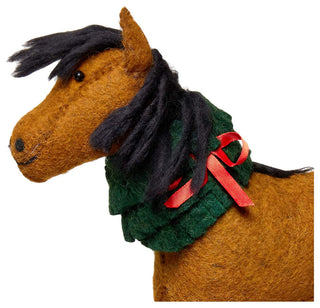 Horse Christmas Tree Topper in Hand Felted Wool