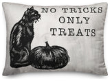 No Tricks Only Treats Cat 14x20 Throw Pillow