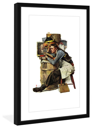 "Law Student" Framed Art Print by Norman Rockwell