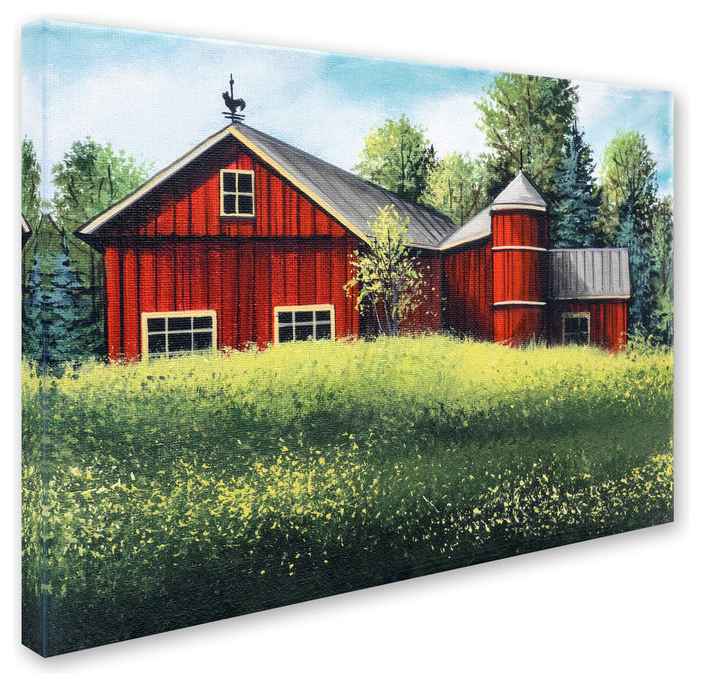 Debbi Wetzel 'Red Barn Summer sm' Canvas Art, 24" x 32"