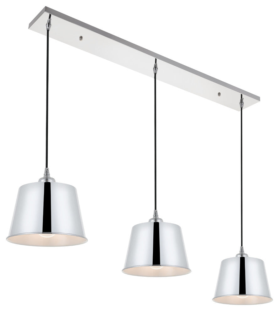 Chrome Finish 3-Light Pendant