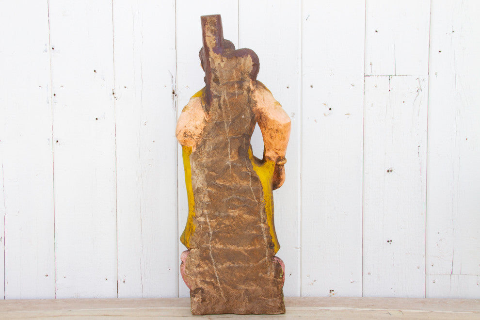 Antique Indian Stone Temple Musician Statue