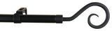 5/8" Diameter Domanda Curtain Rod, Black, 28"-48"