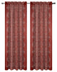 Bandhini Drapery Curtain Panels, Brick Red
