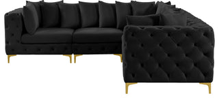 Tremblay Modular Sectional, Black, L-Shaped, 5-Piece: Armless (2), Corner (3)