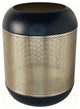 8" Modern Black and Gold Metal Hurricane Candle Holder