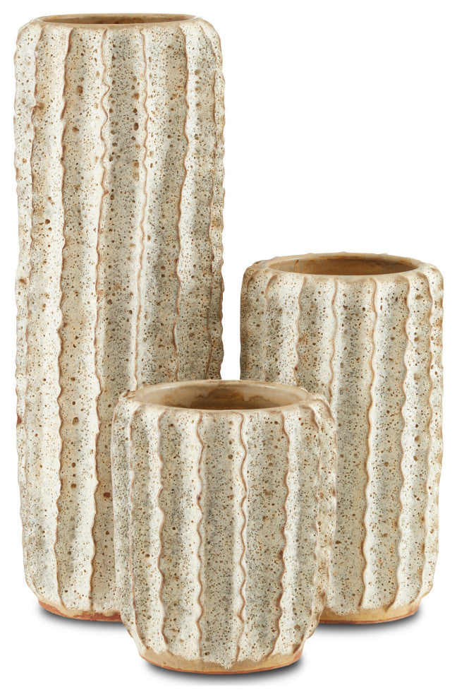 Sunken Boat Moss White Vase, Small