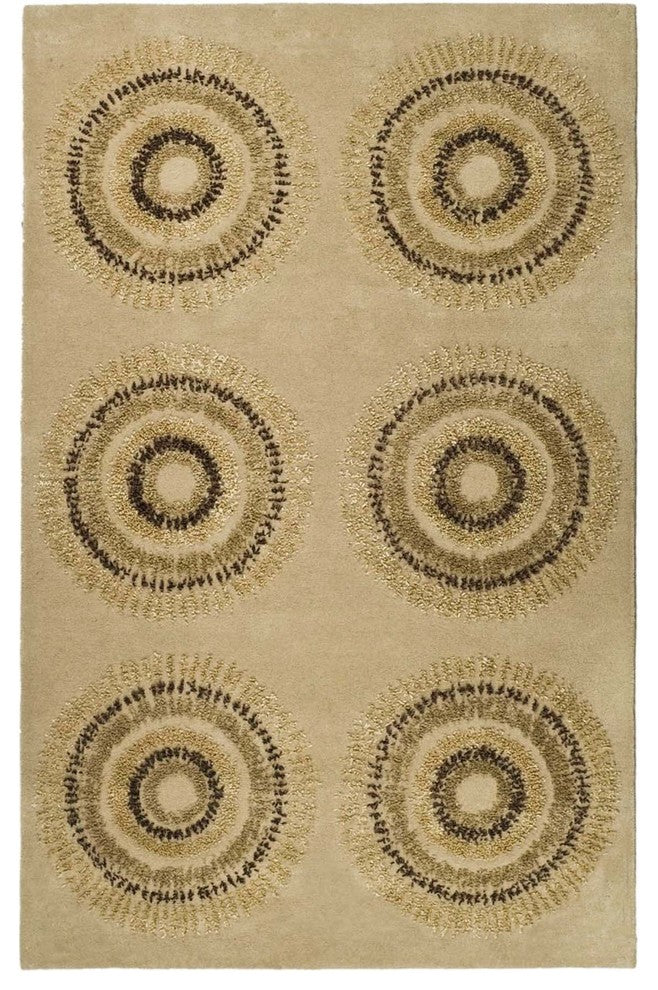 Safavieh Soho soh719a Polka Dots Rug, Beige/Gold, 5'0"x8'0"