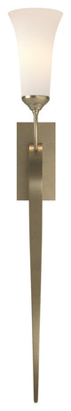 Sweeping Taper Sconce, Soft Gold Finish, Opal Glass