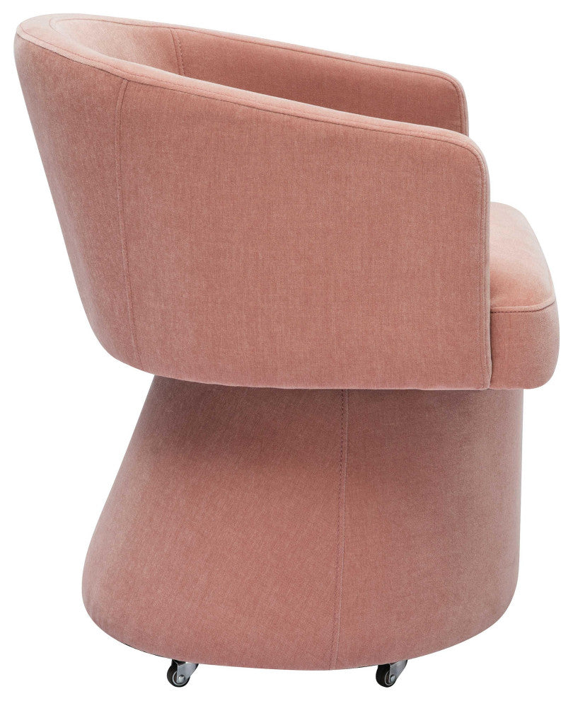 Kristen Rolling Desk Chair, Pink