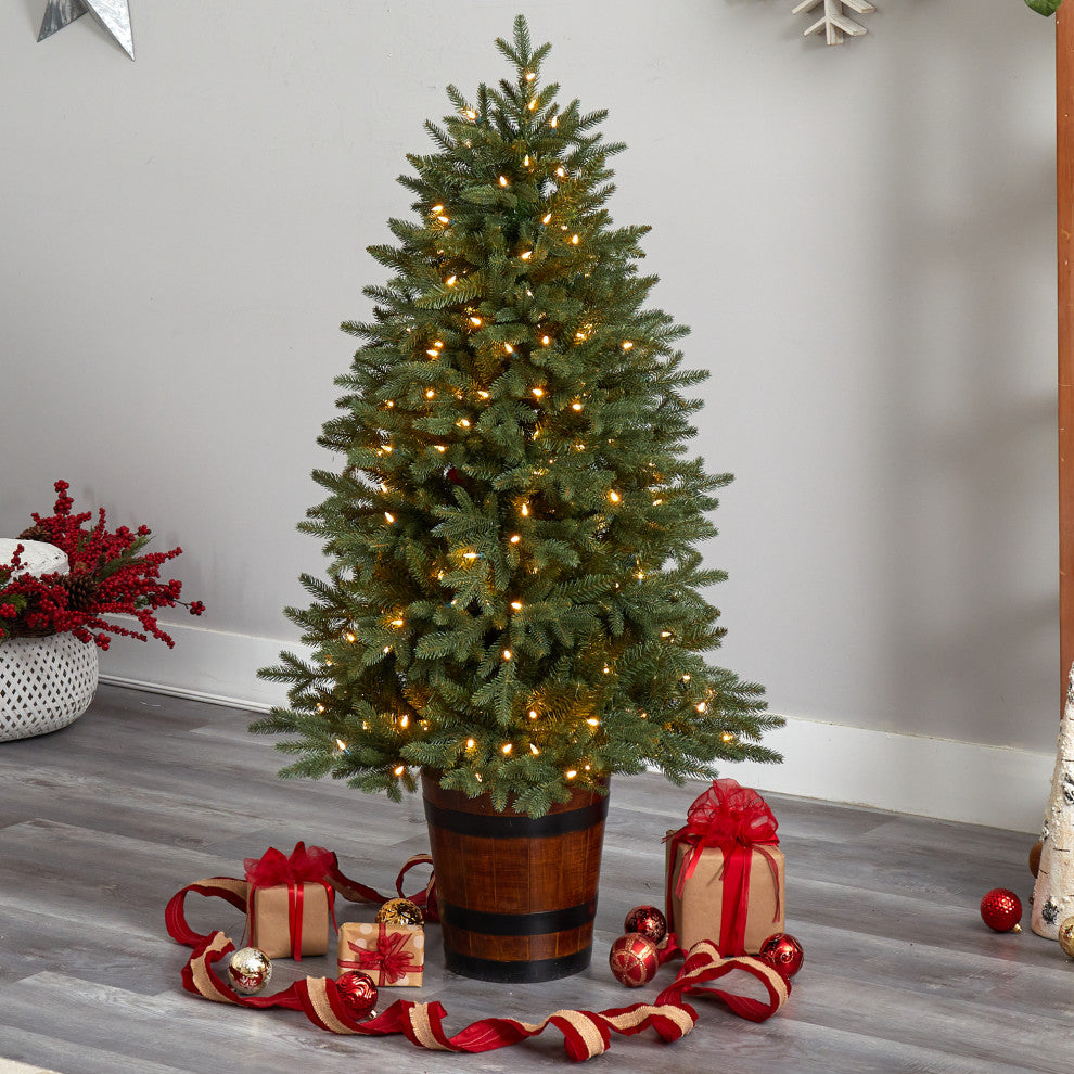 5' Colorado Aspen Pre-Lit Artificial Porch Christmas Tree With 200 LED lights