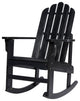 Shine Co. Marina II Cedar Wood Hydro-Tex Adirondack Rocking Chair Black 4659BK