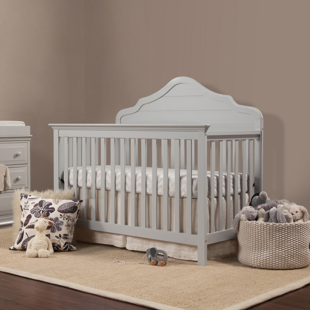 DaVinci Flora 4-In-1 Convertible Crib, Fog Gray