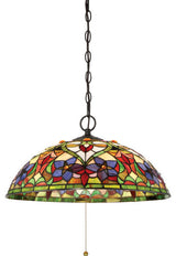 Quoizel TFVT1820VB Three Light Pendant Violets Vintage Bronze