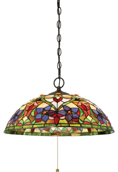 Quoizel TFVT1820VB Three Light Pendant Violets Vintage Bronze