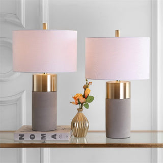 Safavieh Oliver Table Lamp in Gray and Gold (Set of 2)