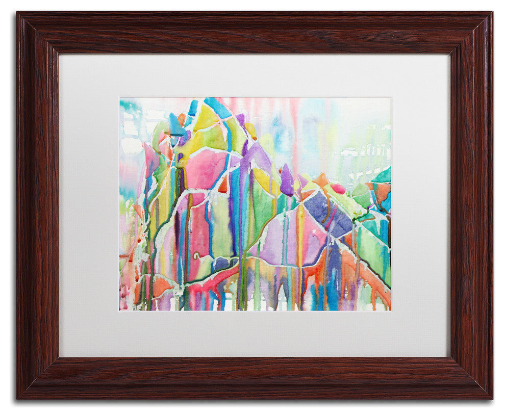 Lauren Moss 'Glint of Gold' Art, Wood Frame, White Matte, 14"x11"